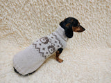Alpaca wool clothes dog sweater with llama and sheep