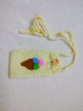 Ice Cream Knitted Phone Crossbody Bag | Cute Summer Smartphone Sleeve with Strap | Handmade Sweet Dessert Tech Pouch | Fun Birthday Gift for Her