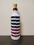 Coastal Knit Bottle Sweater with Miniature Ship Wheel