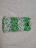 Cozy Cable Knit Phone Sock - Universal Smartphone Protective Sleeve - Hand Knitted Woolen Phone Bag with Button Closure - Boho Style Phone Accessory
