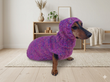 Mohair Dog Sweater and Hat Set: Warm Winter Dachshund Suit