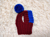 Cute Hand-Knitted Dachshund Snood and Pom-Pom Beanie Set - Cozy Dog Hat and Neck Warmer