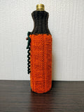 Knit Pumpkin Wine Bottle Cover | Autumn Fall Thanksgiving Decor