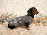 Christmas outfit sweater with deer and snowflakes for dogs,Christmas clothes sweater for dachshunds