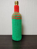 Knit Halloween Wine Bottle Cover | Pumpkin Kitchen Decor