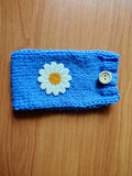 Crochet Daisy Phone Sock, Knitted Smartphone Sleeve with Flower Phone Pouch, Boho Cell Phone Case, Handmade Gift for Her