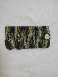 Handmade Knitted Phone Sleeve Case - Soft Wool Protective Sock Pouch for iPhone & Android - Colorful Cable Knit Phone Cover with Wooden Button - Gift for Her