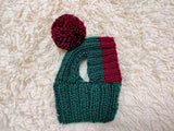 Cute Hand-Knitted Dachshund Snood and Pom-Pom Beanie Set - Cozy Dog Hat and Neck Warmer