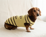 Cardigan with footprints for small dachshund