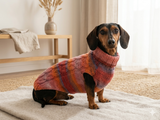 Knitted Melange Wool Pet Jumper Dog Clothes Sweater With Braid, jumper for small dogs, clothes sweater for dogs