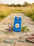Crochet Daisy Phone Sock, Knitted Smartphone Sleeve with Flower Phone Pouch, Boho Cell Phone Case, Handmade Gift for Her