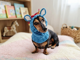 Handmade Knitted Unicorn Dog Snood with Rainbow Mane & Ears