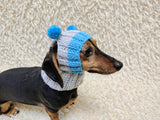 Double Pom Pom Dog Hat — Warm Wool Blend Winter Accessory