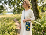 Knitted Smartphone Pouch with Fruit Patches • Aesthetic Crochet Phone Sock • Cute Handmade Gift for Her