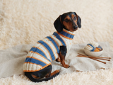 Dachshund clothes knitted sweater, knitted wool sweater for dachshund or small dog