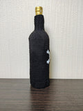 Pirate Skull Wine Bottle Cover | Halloween Knit Drink Decor