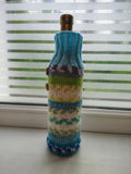 Handmade Knit Wine Bottle Cover | Cozy Fair Isle Sweater for 750ml Wine Bottle | Rustic Holiday Table Decor & Unique Wine Lover Gift