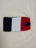 Nautical Striped Phone Sock | Handmade Knit Smartphone Sleeve -Handmade Marine Knit Phone Pouch - Mare Nostrum Collection