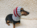 Mohair Wool Super Warm Dog Hat , Designer Pet Party Clothes outfit, Winter cloches knitted Dachshund Beanie