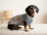 Warm coat for wiener dog, Miniature Dachshund Knitted Jumper, Dachshund clothes knitted sweater, wool sweater for dachshund or small dog