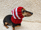 Mohair Wool Super Warm Dog Hat , Designer Pet Party Clothes outfit, Winter cloches knitted Dachshund Beanie