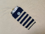 Handmade Knit Nautical Phone Case - Summer Vibes Collection-Nautical Striped Knit Phone Sleeve -Cute Coastal Phone Pouch