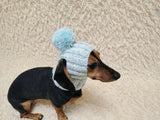 Knitted Dog Hat for Small Medium Dogs, Warm Puppy Hood, Winter Pet Balaclava, Dog Snood to Keep Ears Warm, Small Dog Winter Clothes, Cute Pet Gift