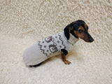 Alpaca wool clothes dog sweater with llama and sheep