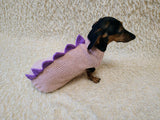 Cute Dinosaur Dog Jumper - Handmade Winter Apparel for Pets