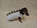 Knitted Dinosaur Costume for Dogs - Custom Dachshund Sweater