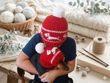 Paired hats for mom and dog angora wool, photo shoot set of hats for mom and pet, gift for dog lover set of hats