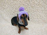 Dog hat pom-poms, warm winter clothes for pets, cap cloches ears dachshunds outfit apparel, pet lover gift