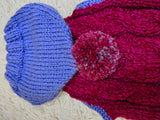 Cozy Dachshund Sweater, Hand Knit Cable Jumper for Doxie, Winter Wiener Dog Clothes, Custom Pet Apparel, Magenta Purple Knitwear for Dogs