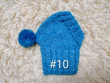 Angora Super Warm Dog Hat with Pom-Pom, Knitted Costume Pet Clothes Warm Cap Closed Ears for Dachshund beanie