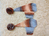 Knitted Dog Snood Hat with Pom Pom – Warm Winter Puppy Beanie & Dachshund Clothes