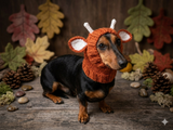 Deer hat snood for a dog,Deer dog clothes hat snood, dachshund snood Deer