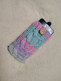 Cozy Cable Knit Phone Sock - Universal Smartphone Protective Sleeve - Hand Knitted Woolen Phone Bag with Button Closure - Boho Style Phone Accessory