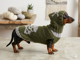 Pirate costume for dog, knitted costume pirate sweater and hat for dog
