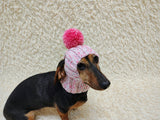 Knitted Dog Hat for Small Medium Dogs, Warm Puppy Hood, Winter Pet Balaclava, Dog Snood to Keep Ears Warm, Small Dog Winter Clothes, Cute Pet Gift