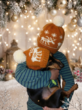 Christmas Outfit Beanies for Dogs and Cats with Matching Owner's Beanies,Dachshund and Me Matching Beanies,Mom and Pet Hat