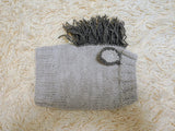 Knitted Donkey Snood Hat for Dachshund - Handmade Dog Costume with Ears and Mane