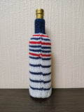 Ocean Lover Gift Knit Wine Bottle Cozy | Nautical Bar Decor