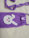 Knitted Bunny Phone Sleeve with Strap, Cute Rabbit Crossbody Phone Bag, Handmade Crochet Phone Sock, Kawaii Animal Phone Pouch