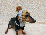 Dog hat pom-poms, warm winter clothes for pets, cap cloches ears dachshunds outfit apparel, pet lover gift
