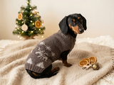 Christmas outfit sweater with deer and snowflakes for dogs,Christmas clothes sweater for dachshunds