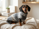 Knitted Melange Wool Pet Jumper Dog Clothes Sweater With Braid, jumper for small dogs, clothes sweater for dogs