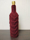 Handmade Knitted Wine Bottle Cover with Cable Stitch – Aesthetic Gift Decor