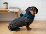 Pet clothes hoodie with hearts,Knitted hoodie for dog, hoodie for miniature dachshund