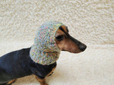 14 color Dog Hat Alpaca Tweed Striped, Knitted Set Warm Pet Clothes outfit apparel, Closed Ear Cap for Dachshunds beanie