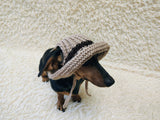 Cowboy Panama hat for dogs, summer cap dachshund, sun protection with open ears panama pet outfit apparel lover gift